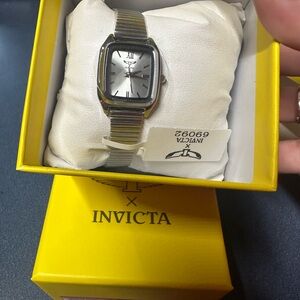 Invicta Silver Rectangular Watch